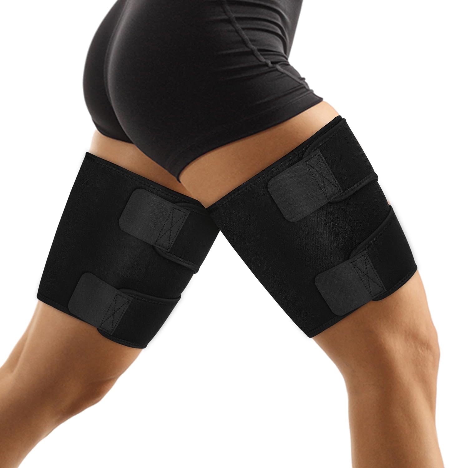 Elastic Compression Thigh Support Sleeve Brace Muscle Injury Wrap Hamstring  Gym