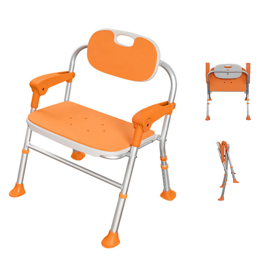 One-touch Folding Shower Chair, Orange