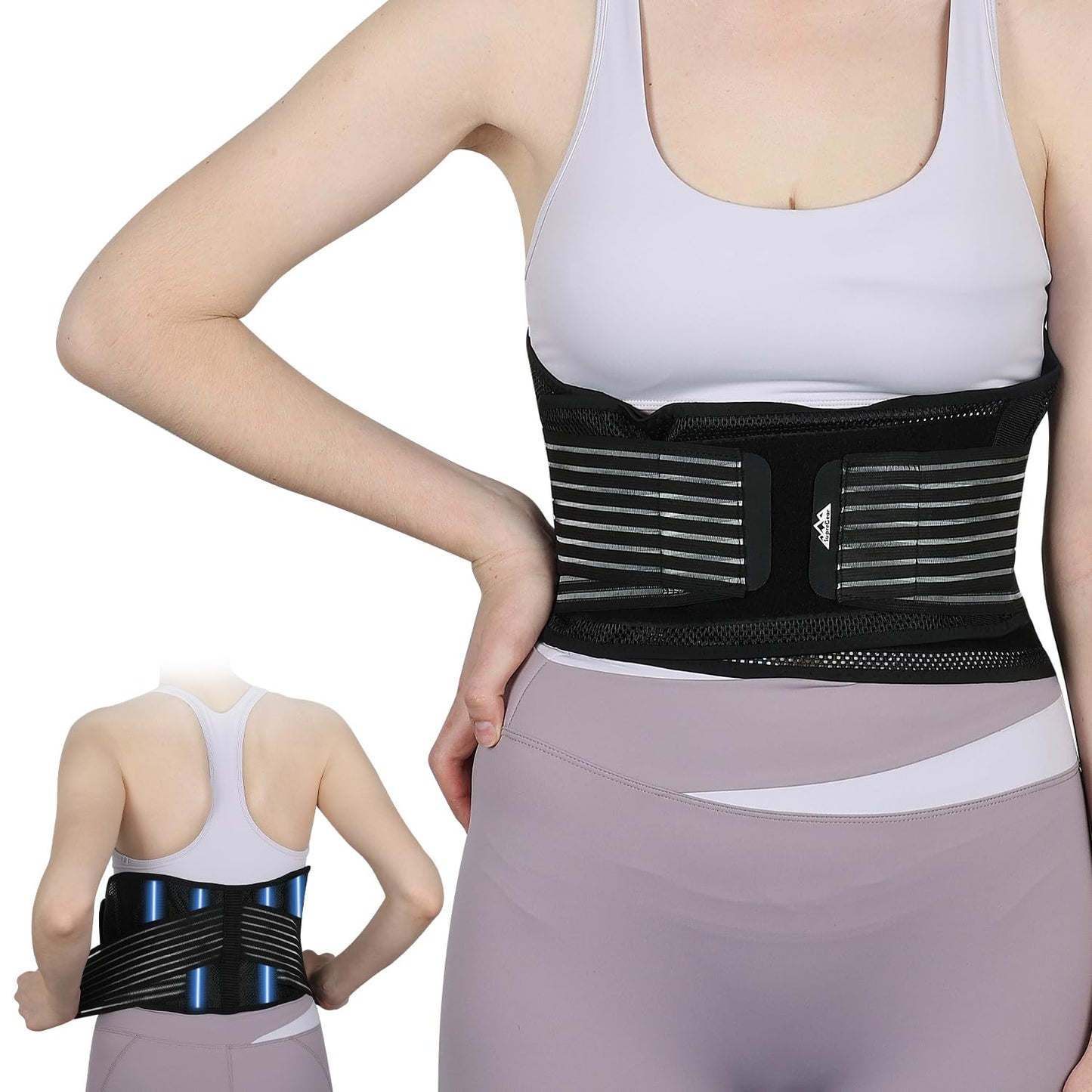 Lower Back Brace, Breathable Lumbar Support Belt for Pain Relief