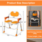 One-touch Folding Shower Chair, Orange