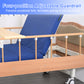 Wooden Hidden Hospital Bed w/ Full-Length Adjustable Side Rails