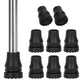 Non-Slip Cane Tip for Crutch, Black (8-Pack)