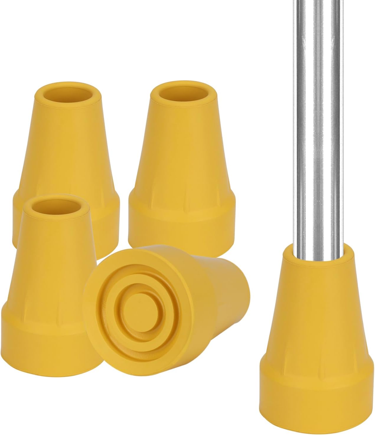 4pcs Non-Slip Thickened Rubber Cane Tip, 7/8 Inch