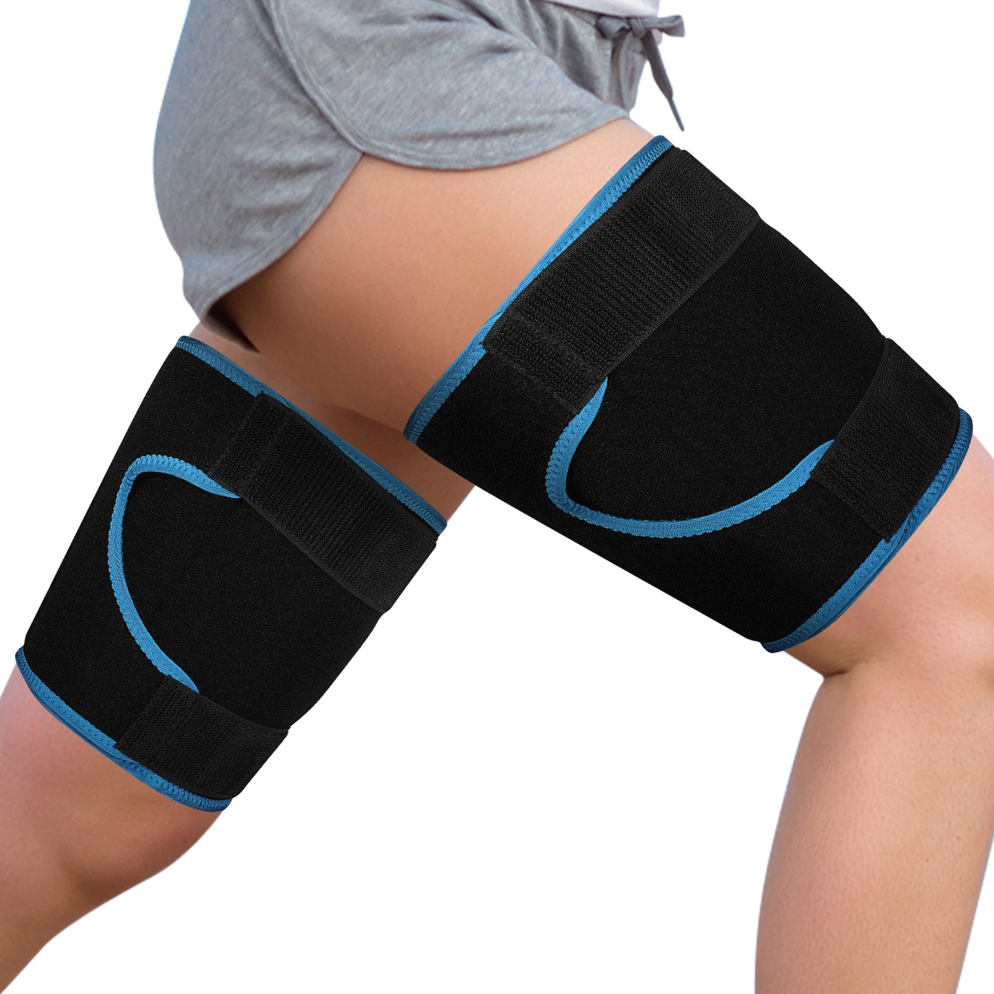 2 Pack Adjustable Thigh & Hamstring Compression Sleeve Brace