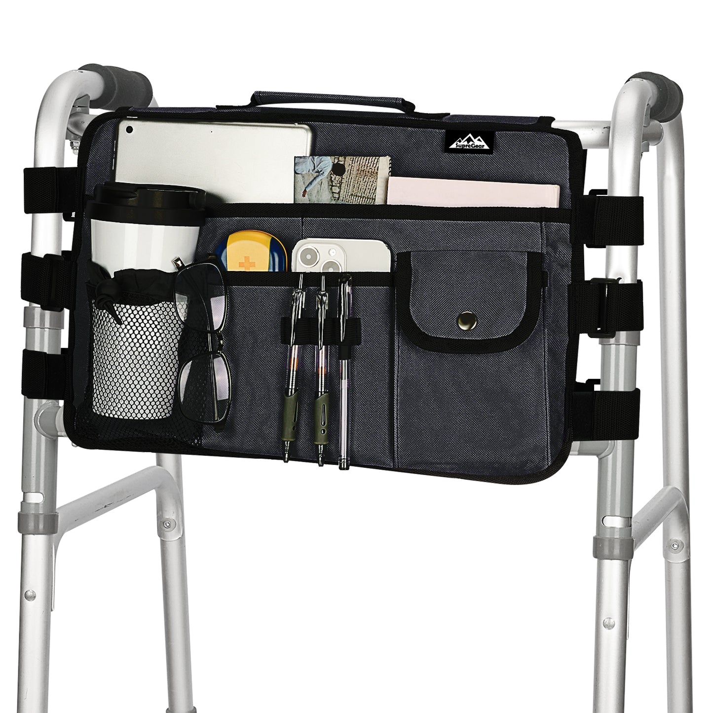 Double Side Walker Bag with 9 Pockets