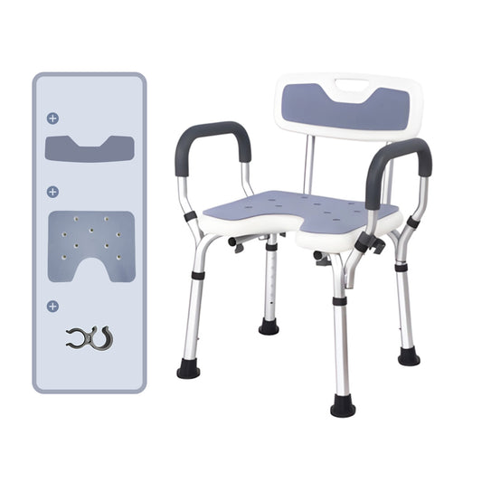 Folding Shower Chair (Backrest and Padded Armrests included)