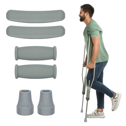 Crutch Accessory Kit: Pads, Grips, Tips,  6-Piece Set