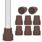 3/4 Inch Cane Tips (8 Pack) Rubber Tips with Metal Inserts