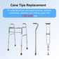 Heavy Duty 1-in Crutch Cane Tips (6-Pack), Black/Grey