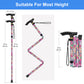 5-Level Adjustable Height Walking Stick Folding Cane