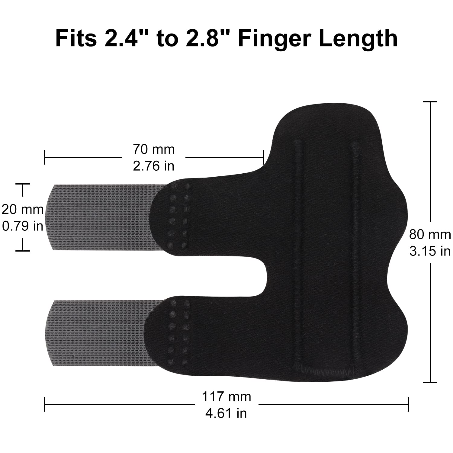 supregear Finger Splint Support, 3 Pack Adjustable Trigger Finger Splint with Removable Aluminum Bar Reusable Finger Brace for Index/Middle/Ring