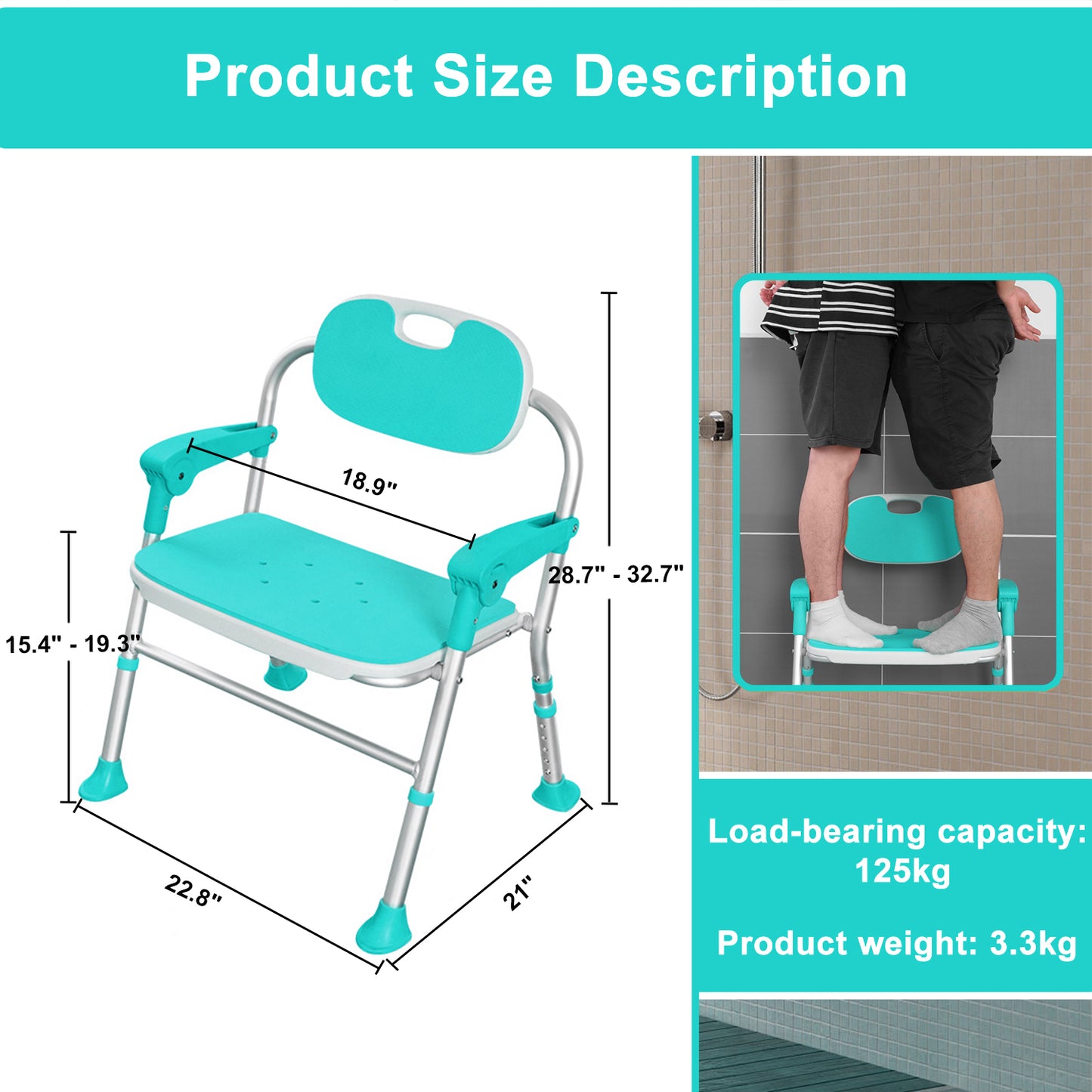 One-touch Folding Shower Chair