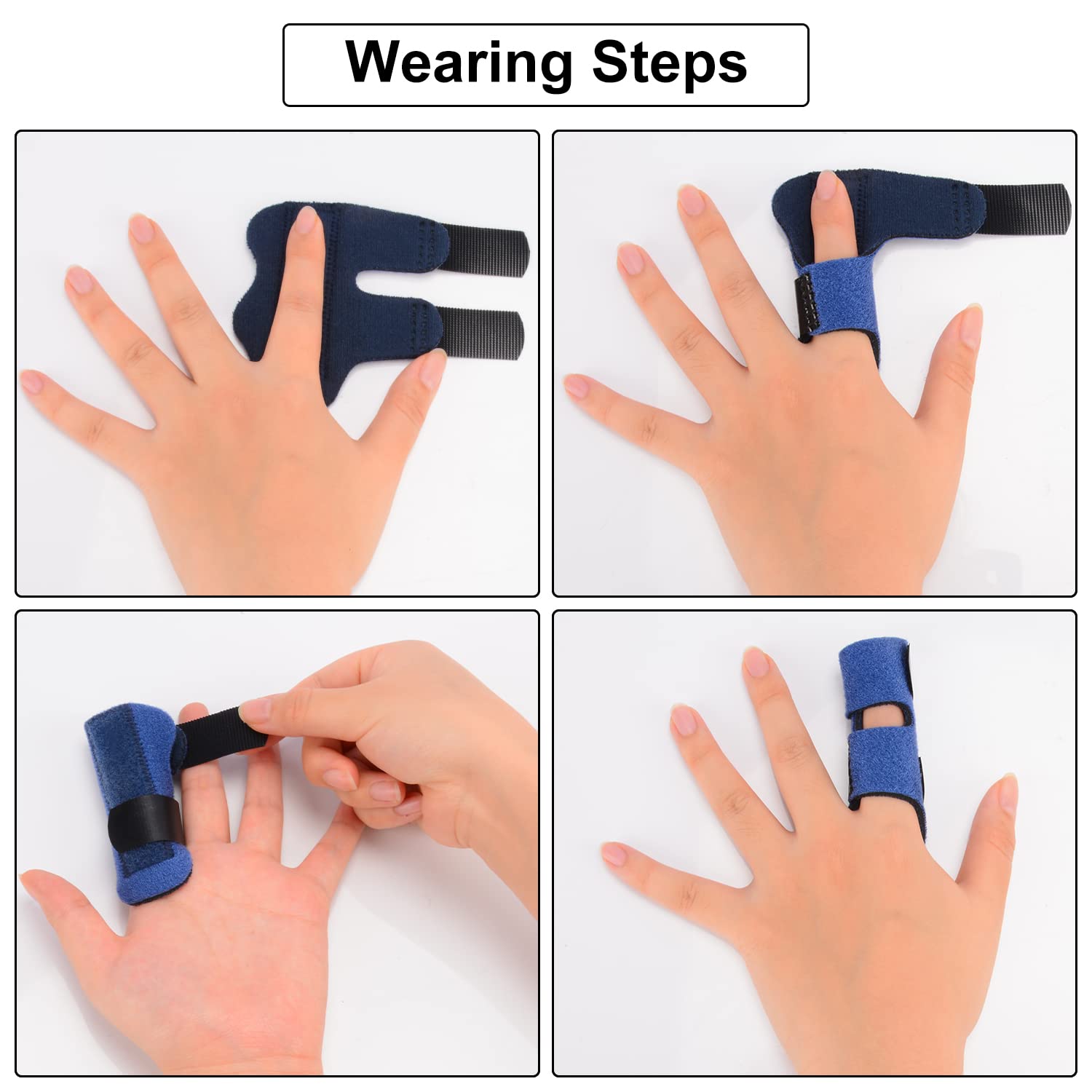 Finger Splint Brace - Adjustable Finger Brace for Ring and Pinky Finger +  Trigger Finger Splint - Reversible Finger Immobilizer for Straightening