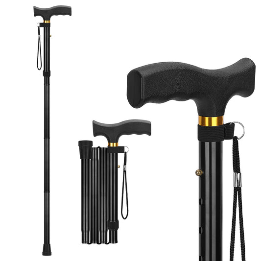 5-Level Folding Cane with T Handle