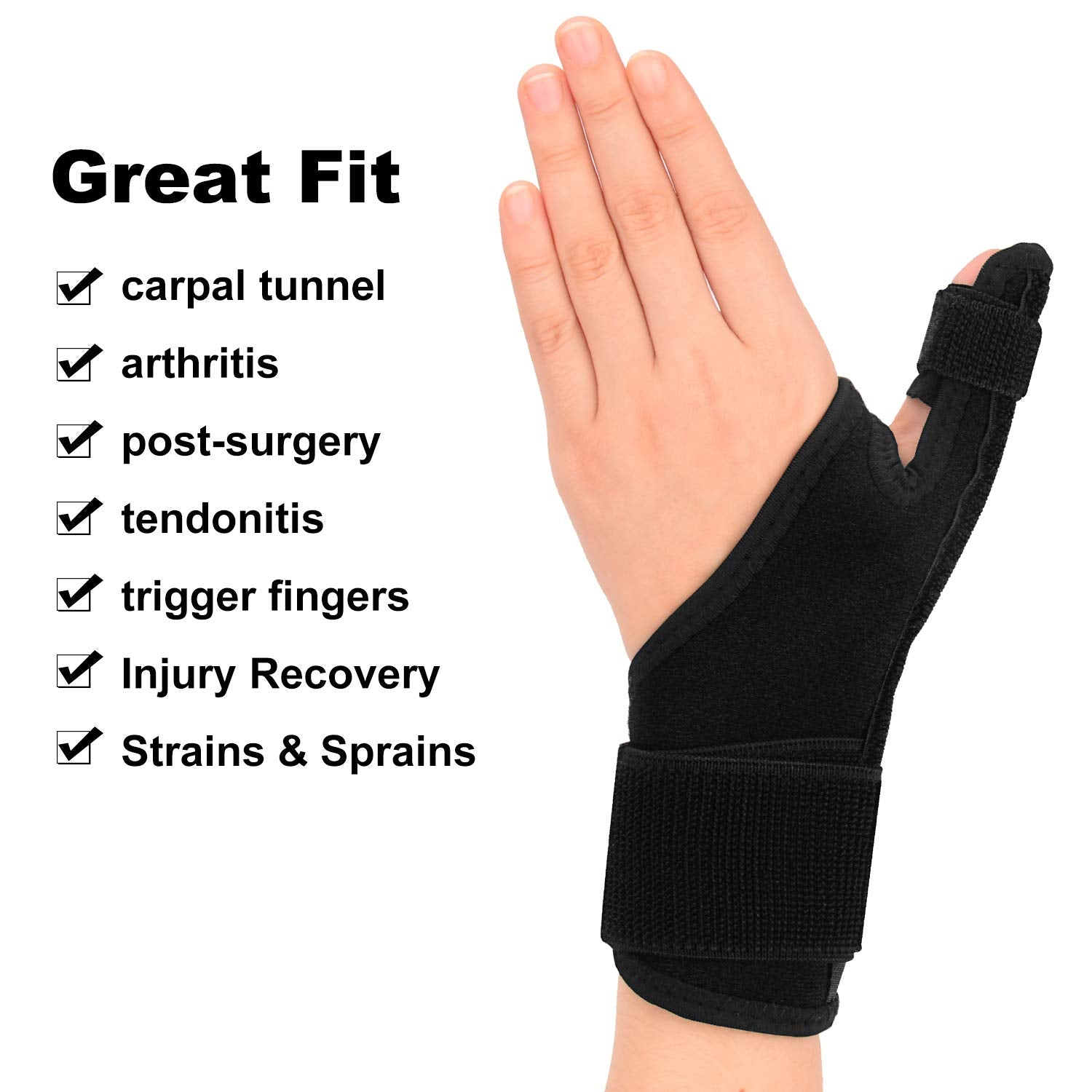 Thumb Brace for Arthritis, Sprain, Trigger Thumb, & Broken Thumb
