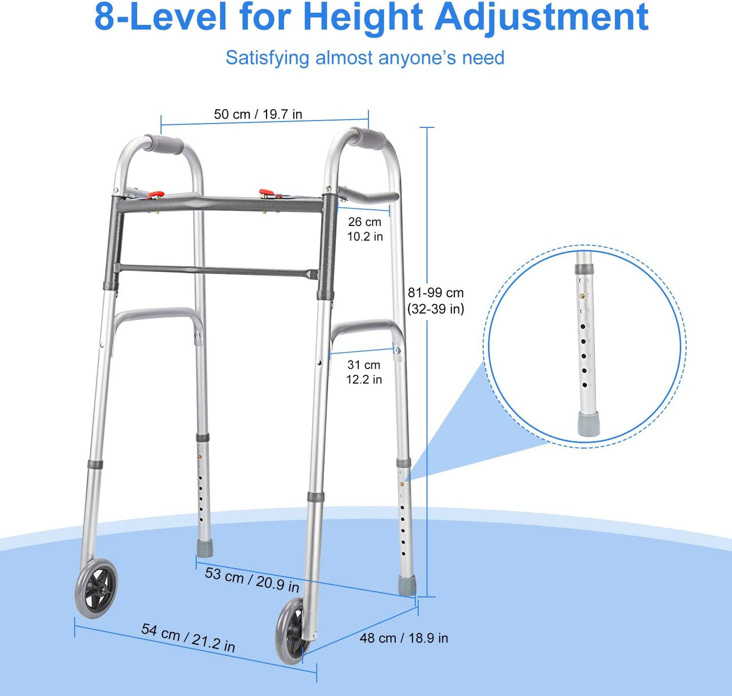 Save 50% - Walkers Set: Walker x 1, Walker Basket x 1, Hand Grips x 2