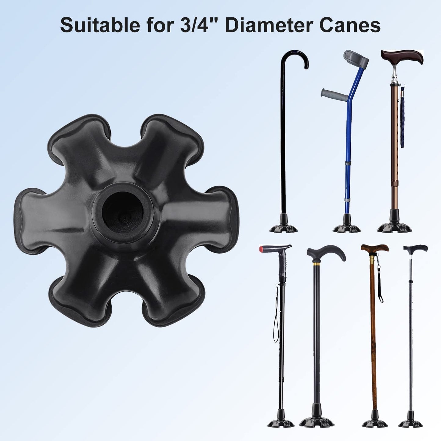 2-Pack Rubber Cane Tips