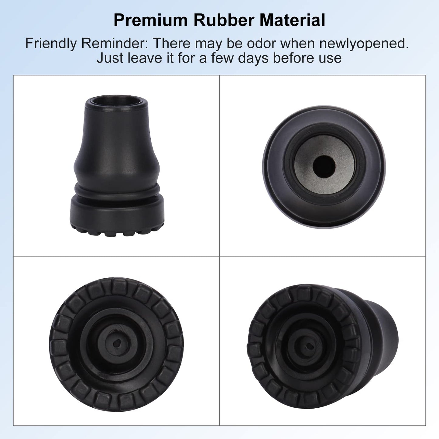 4 Pack Non-Slip Rubber Replacement Cane Tip