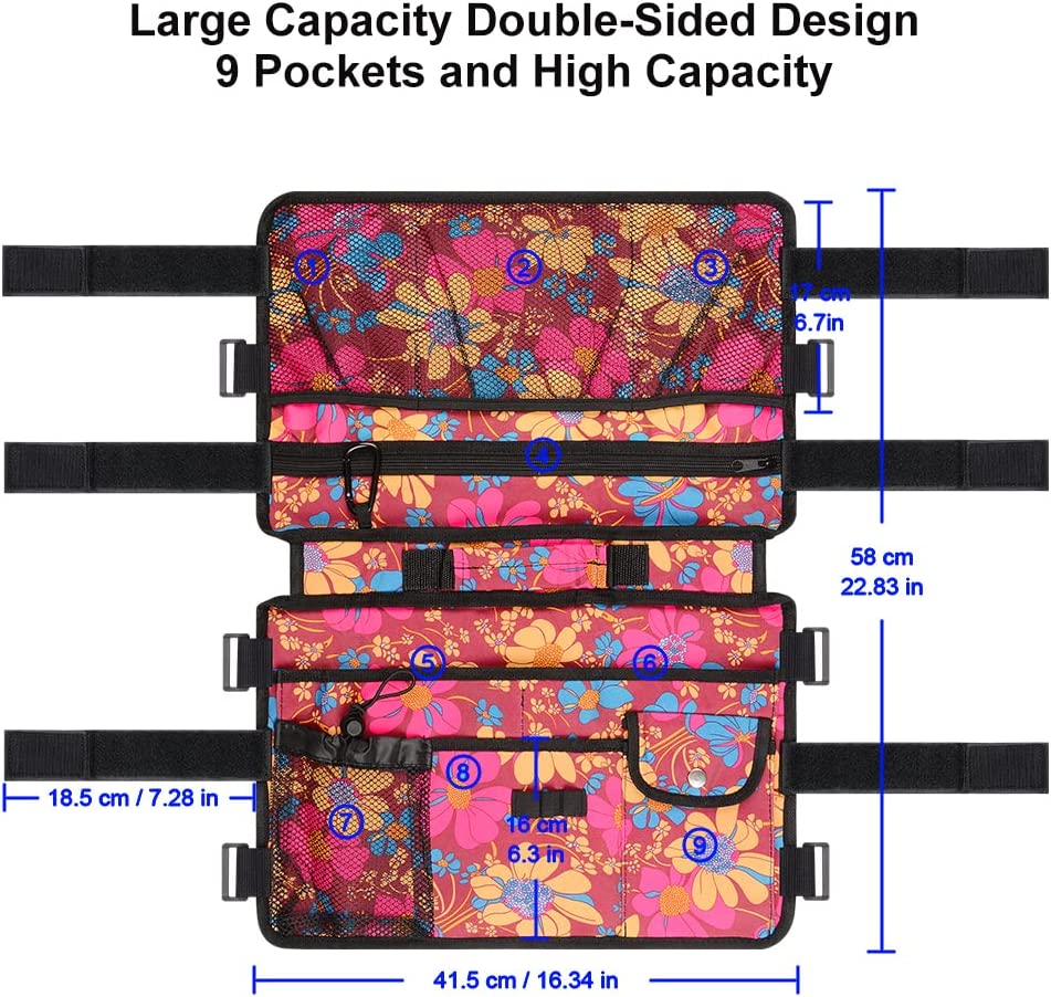 Double Side Walker Bag with 9 Pockets