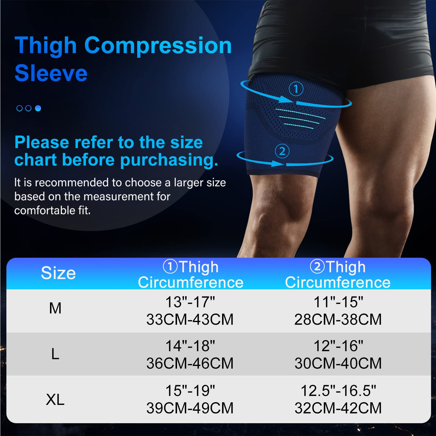 Anti-slip Breathable Thigh Compression Sleeve