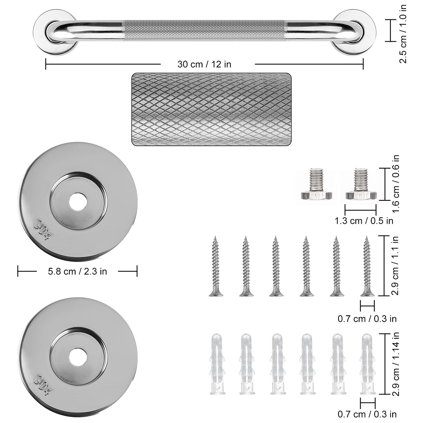 Juno Black Non-Slip Safety Support Grab Bar Bathtub Support For